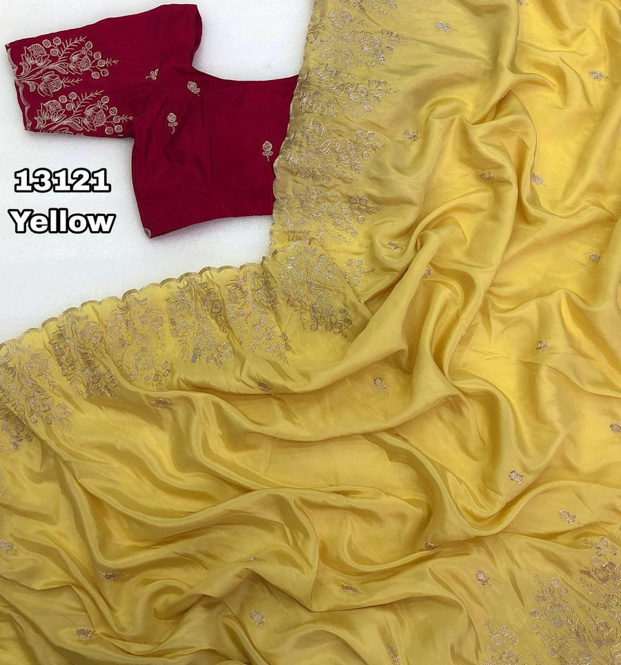 pure crape silk saree