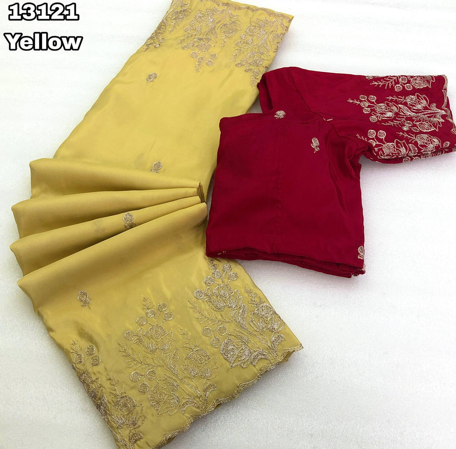 pure crape silk saree