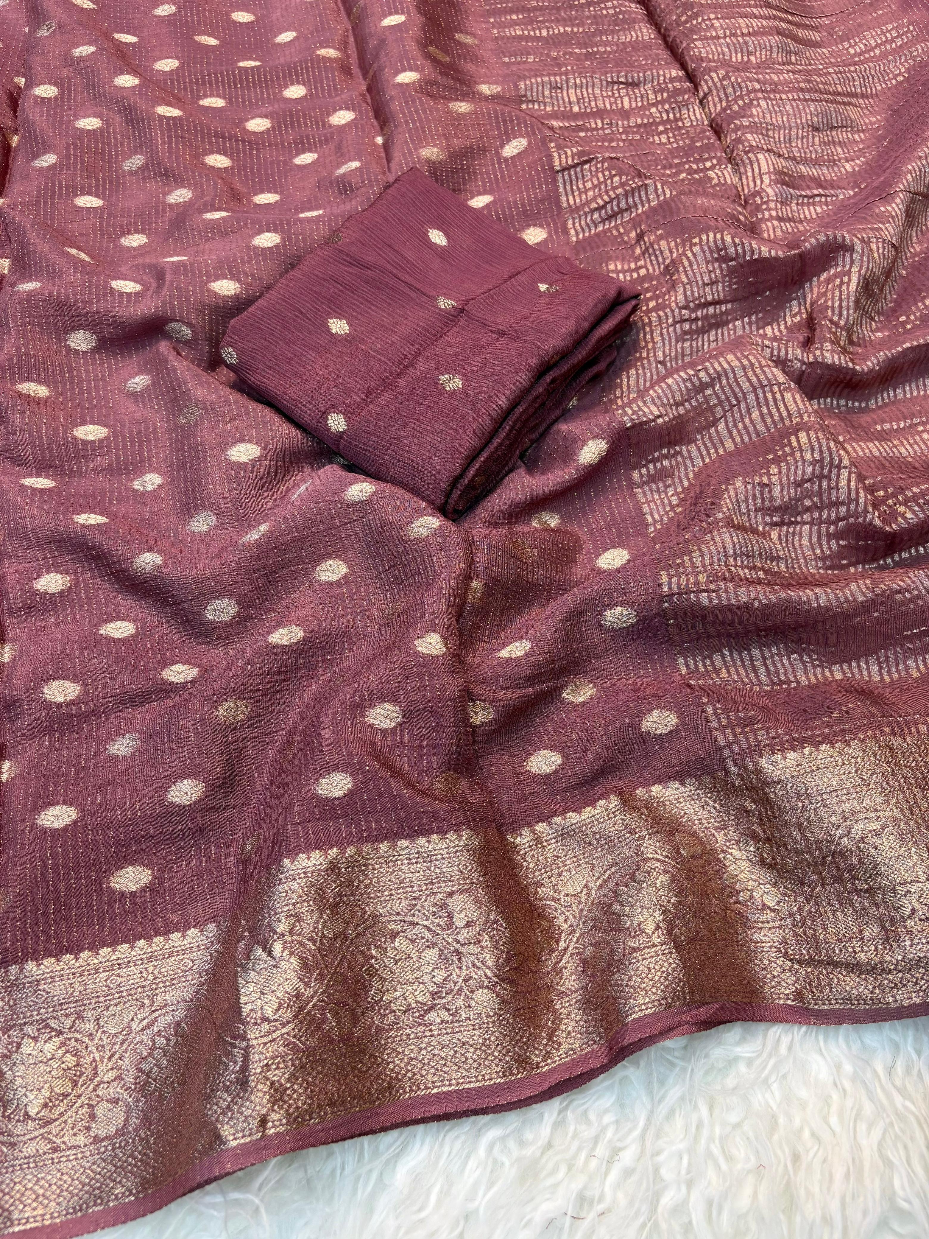 Pure Chinnon viscose saree