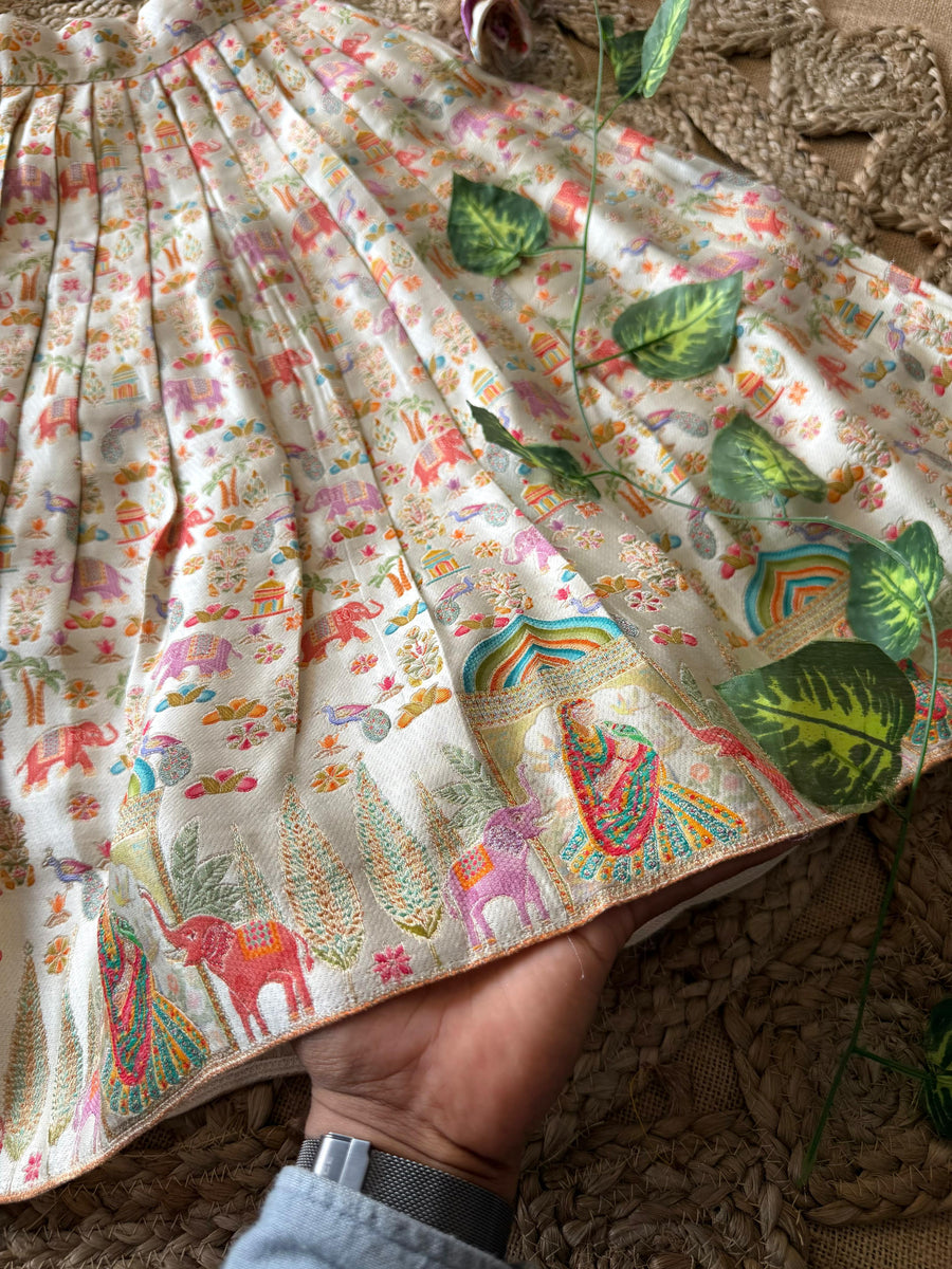Jungle-themed lehenga set for kids