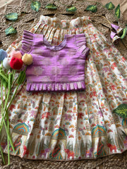 Jungle-themed lehenga set for kids