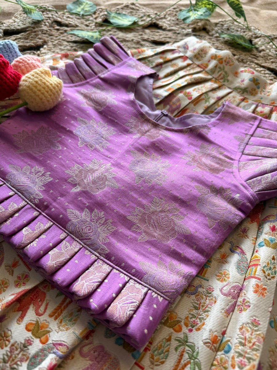 Jungle-themed lehenga set for kids