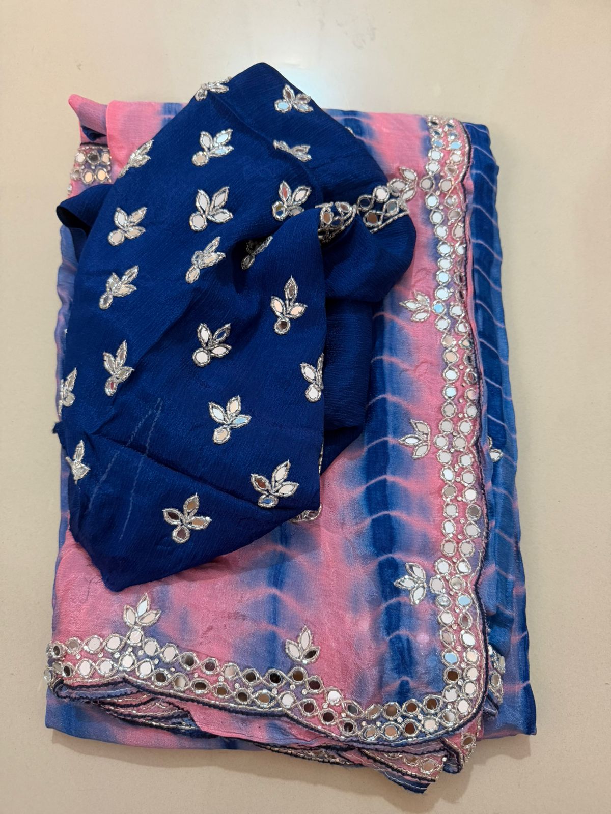 Pure chinnon saree