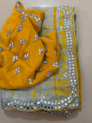 Pure chinnon saree