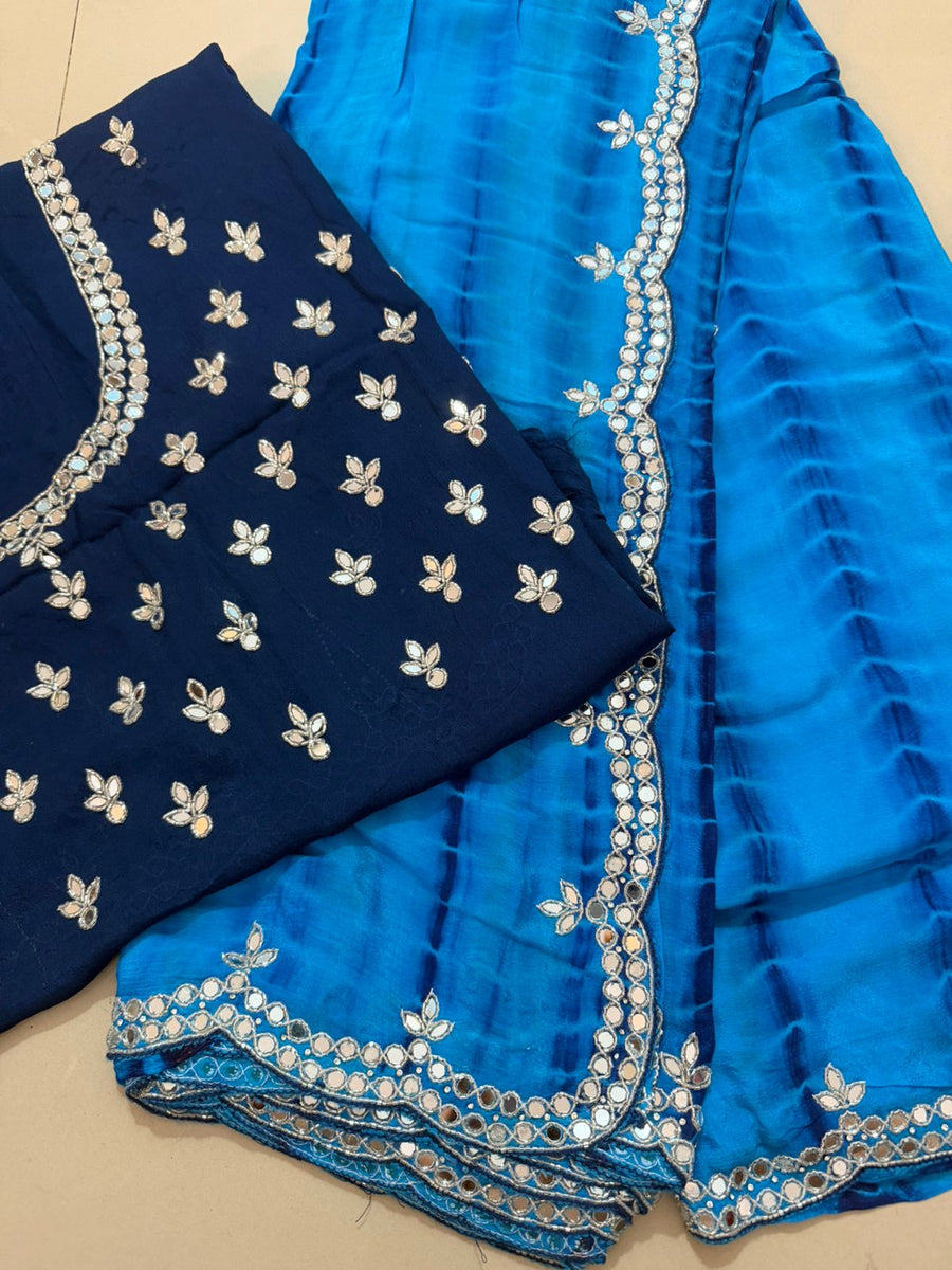 Pure chinnon saree