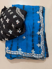 Pure chinnon saree
