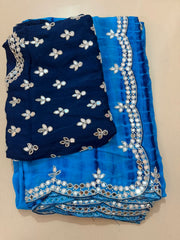 Pure chinnon saree