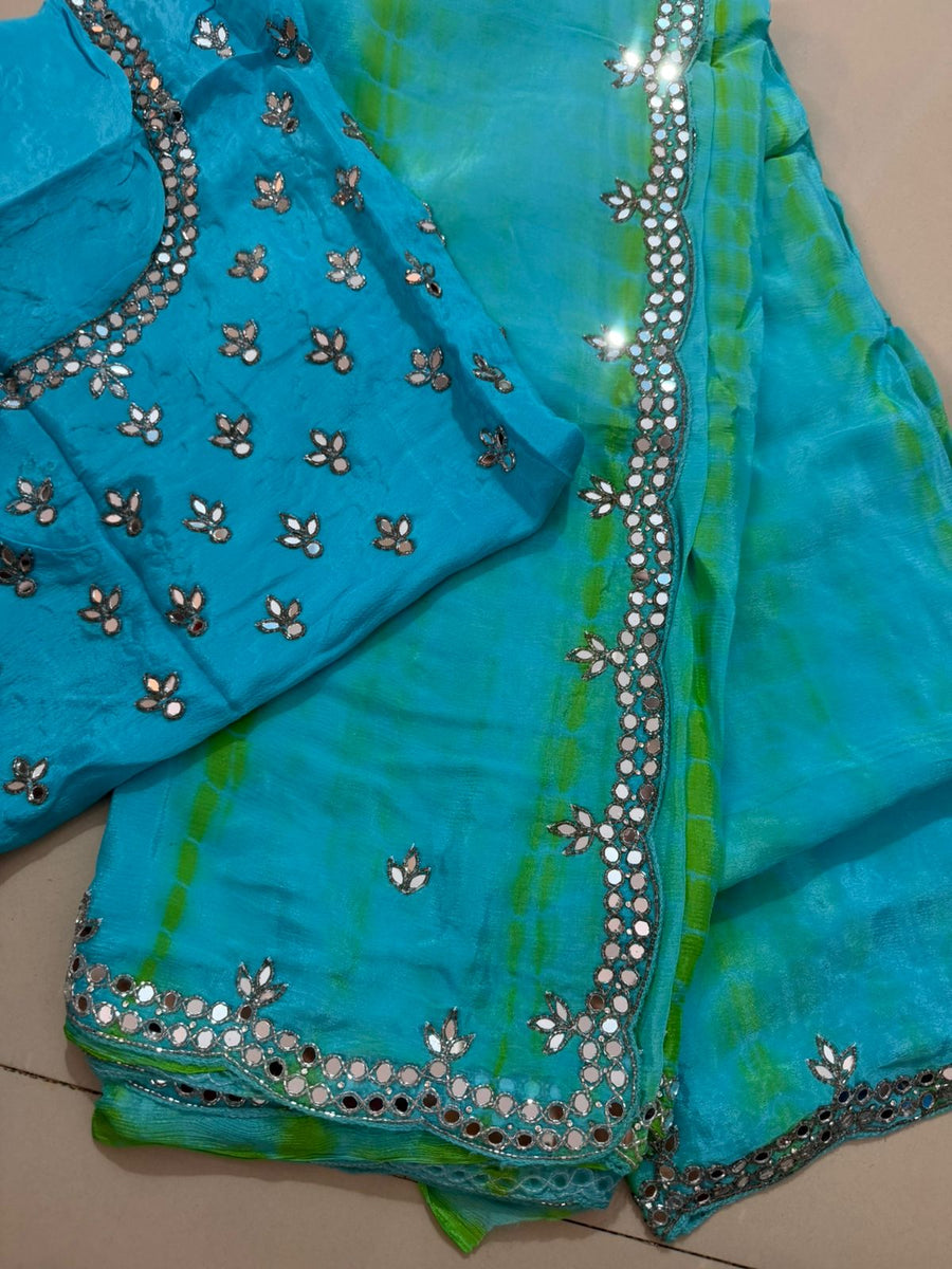 Pure chinnon saree