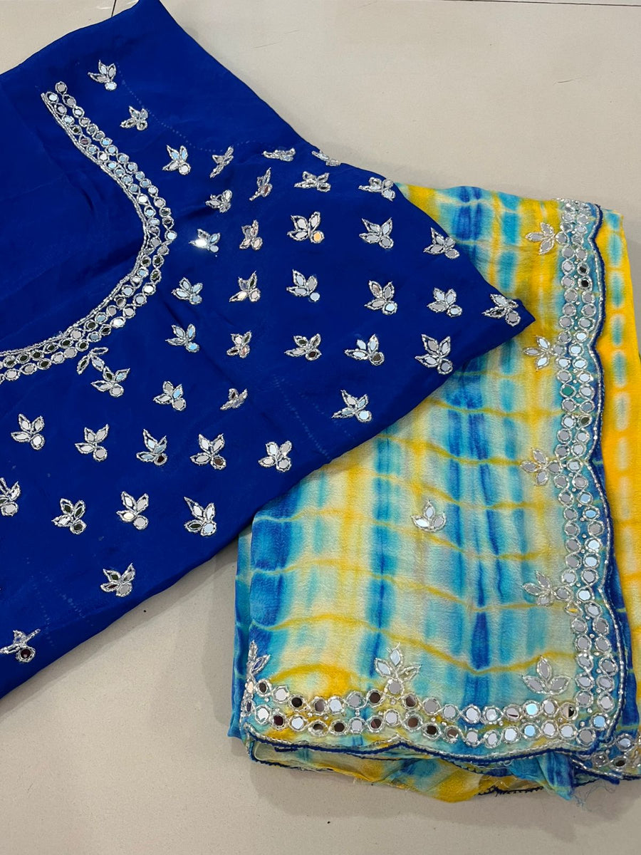 Pure chinnon saree