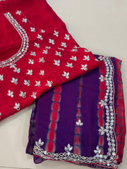 Pure chinnon saree