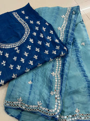 Pure chinnon saree