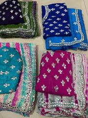 Pure chinnon saree