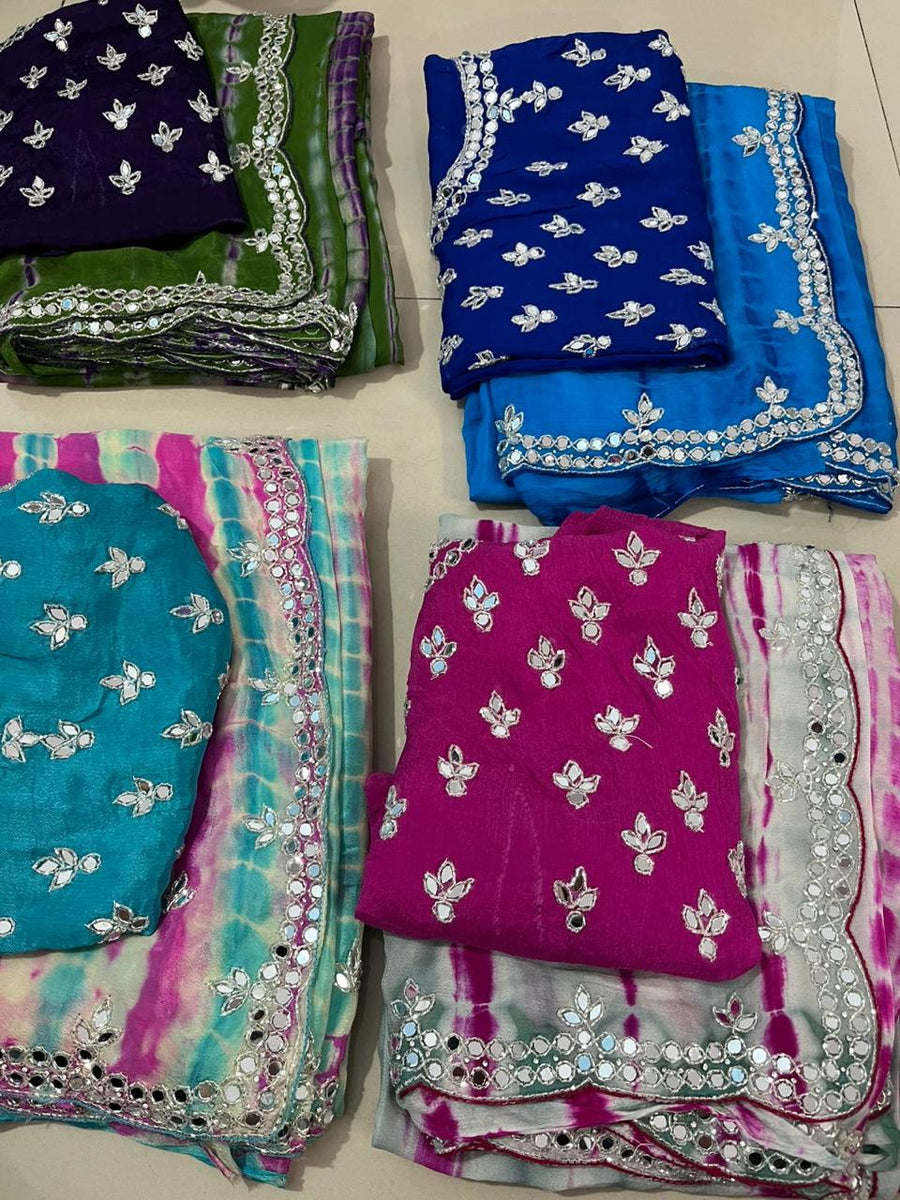 Pure chinnon saree