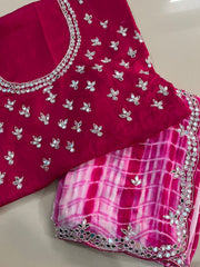 Pure chinnon saree
