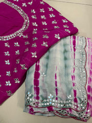 Pure chinnon saree