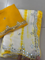 Pure chinnon saree