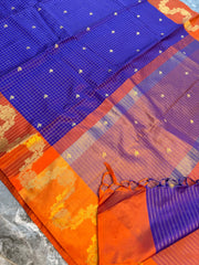 Check Buti Silk Saree