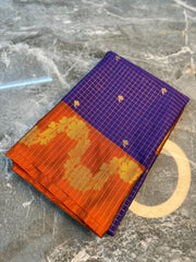 Check Buti Silk Saree