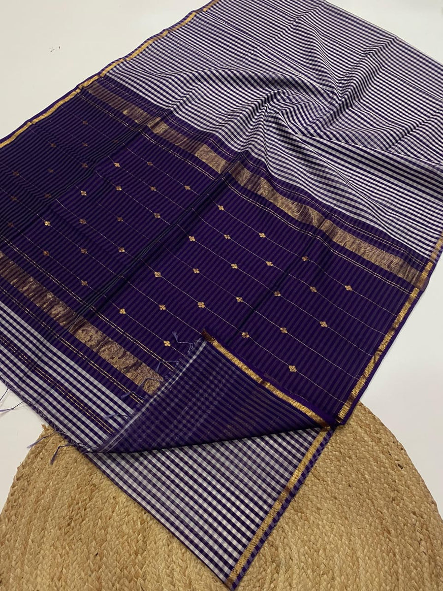 Maheshwari handloom Madras checks saree