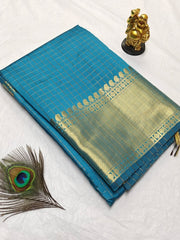 Banarasi semi Kanchipuram checks saree in soft silk
