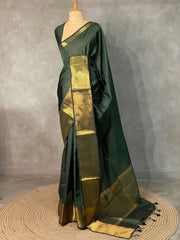 Banarasi semi Kanchipuram checks saree in soft silk