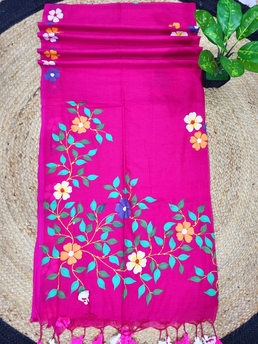 Malcotton Hand Print Saree