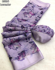 Elegant moss chiffon saree