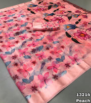 Elegant moss chiffon saree