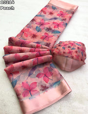 Elegant moss chiffon saree