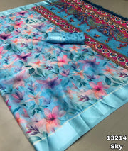 Elegant moss chiffon saree