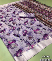 Elegant moss chiffon saree