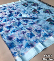 Elegant moss chiffon saree