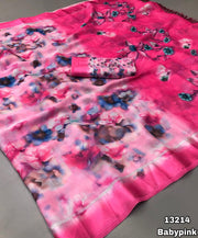 Elegant moss chiffon saree