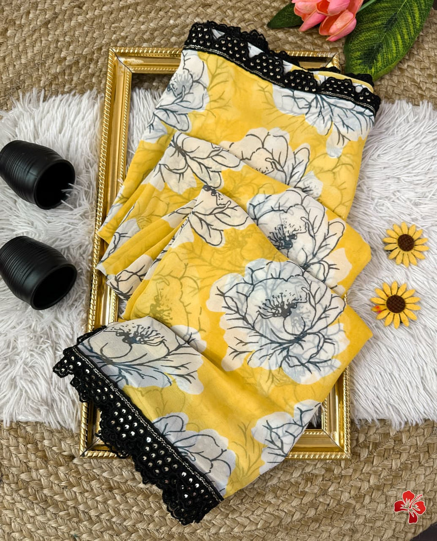 Viscose Georgette saree