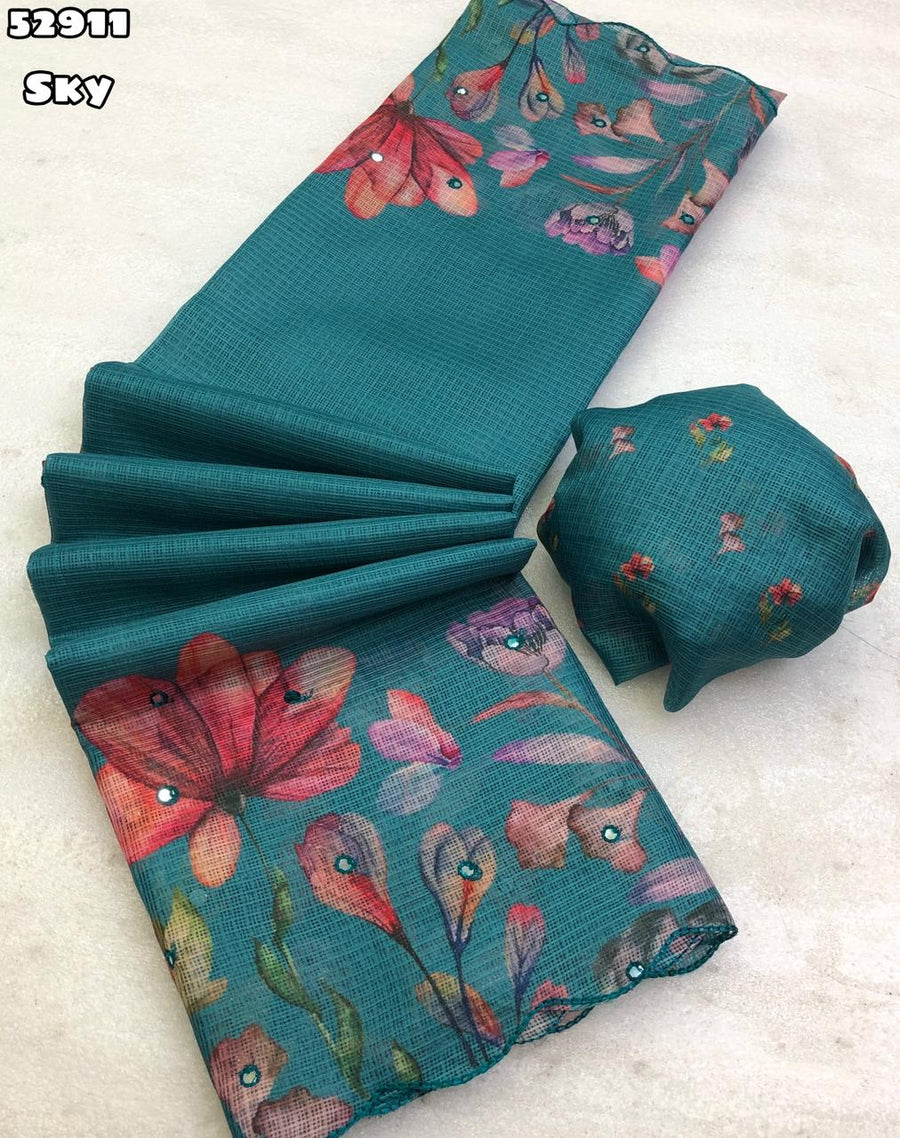 Soft Kota Chex saree