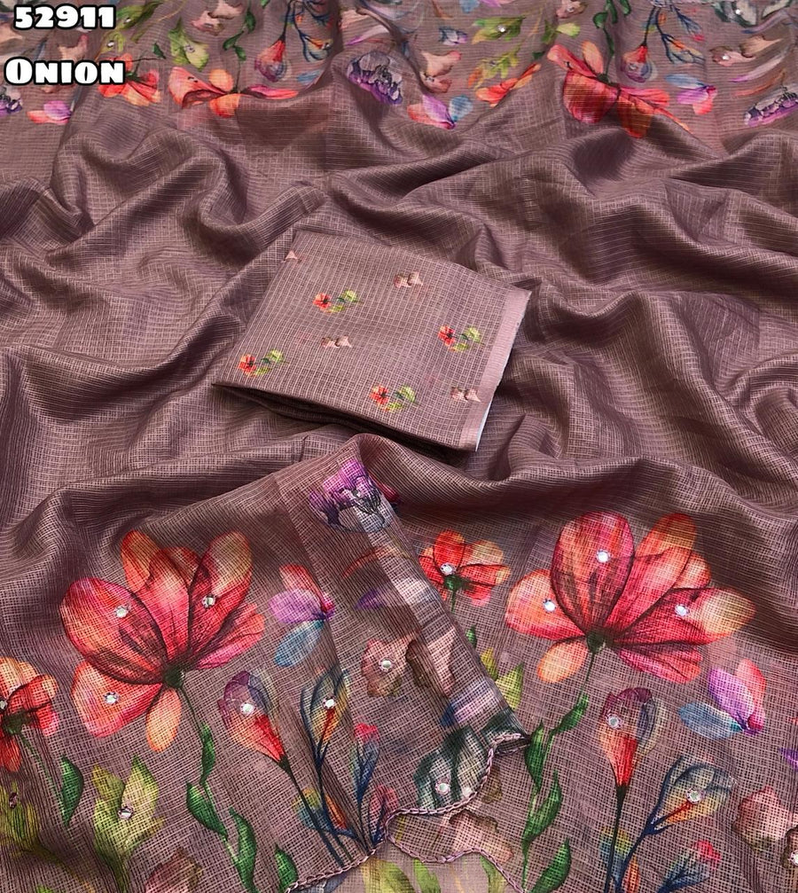 Soft Kota Chex saree