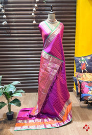 Classy and vintage-inspired Kanjivaram semi-soft silk saree