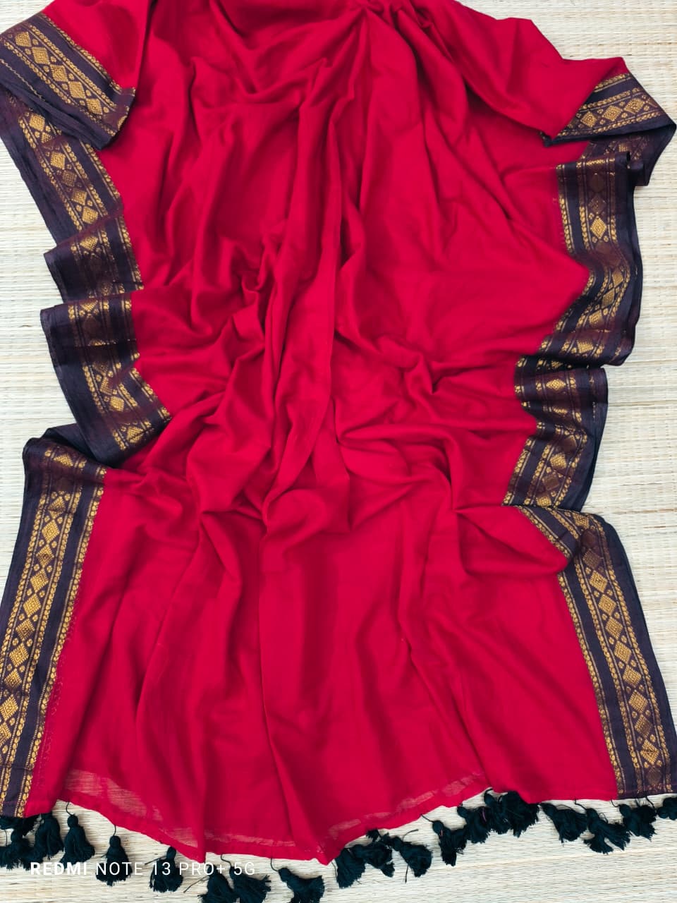 Pure 120 count mulberry cotton saree