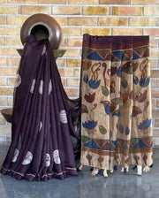 Linen saree