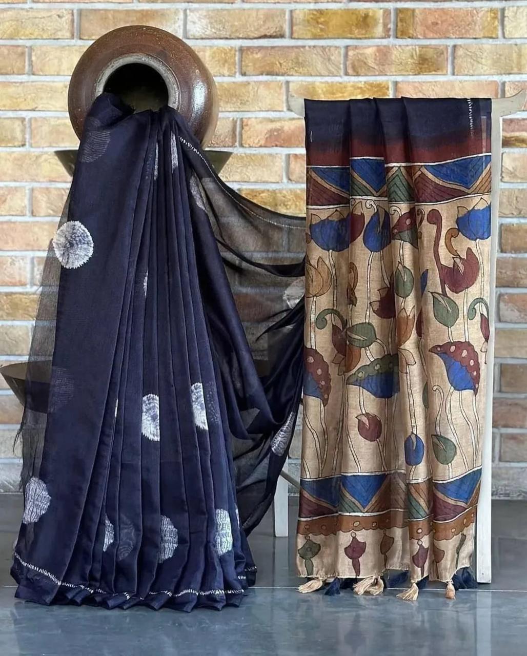 Linen saree