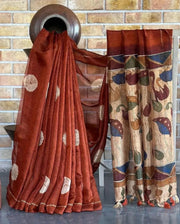 Linen saree