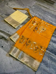 Banarasi semi katan silk sarees
