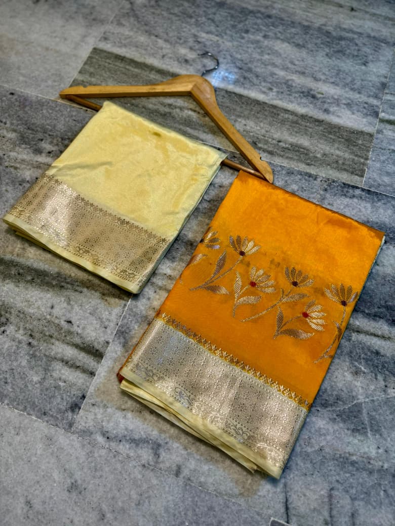 Banarasi semi katan silk sarees