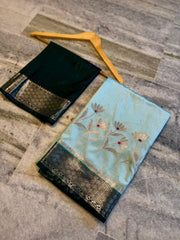 Banarasi semi katan silk sarees