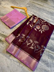 Banarasi semi katan silk sarees