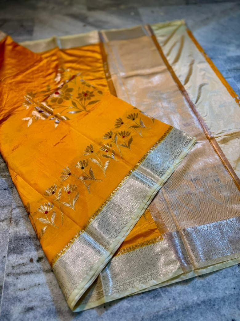Banarasi semi katan silk sarees