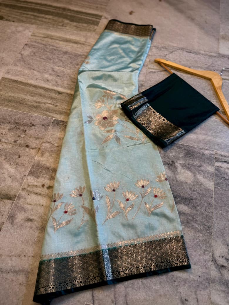 Banarasi semi katan silk sarees