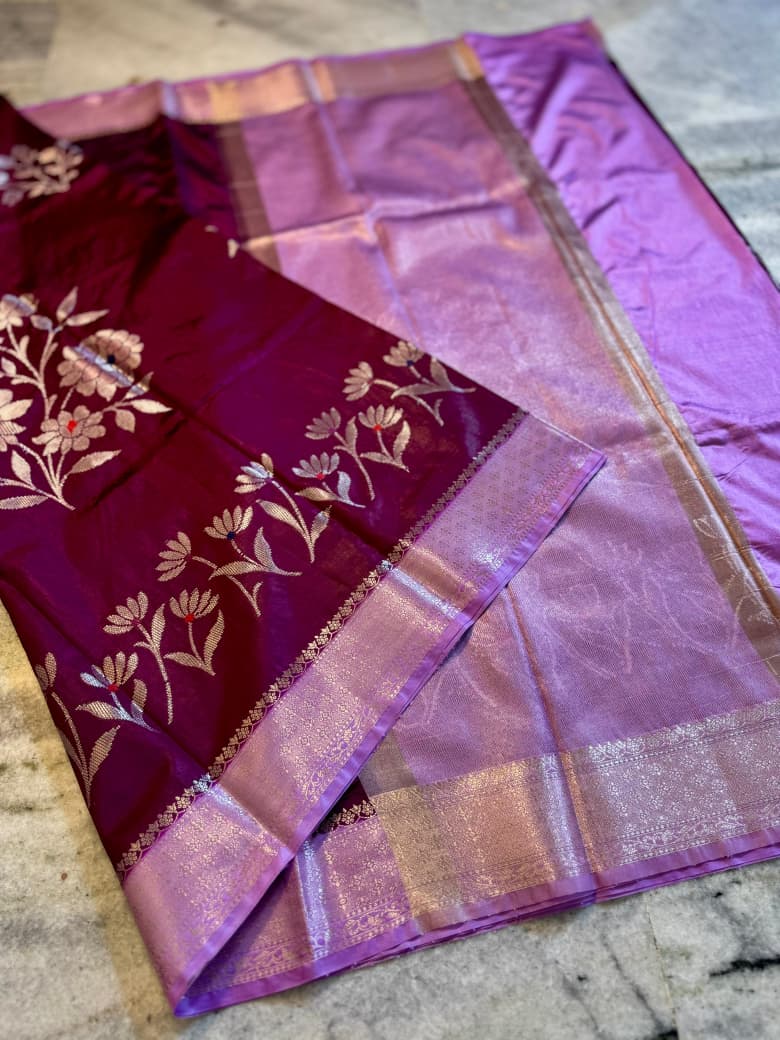 Banarasi semi katan silk sarees