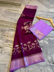 Banarasi semi katan silk sarees