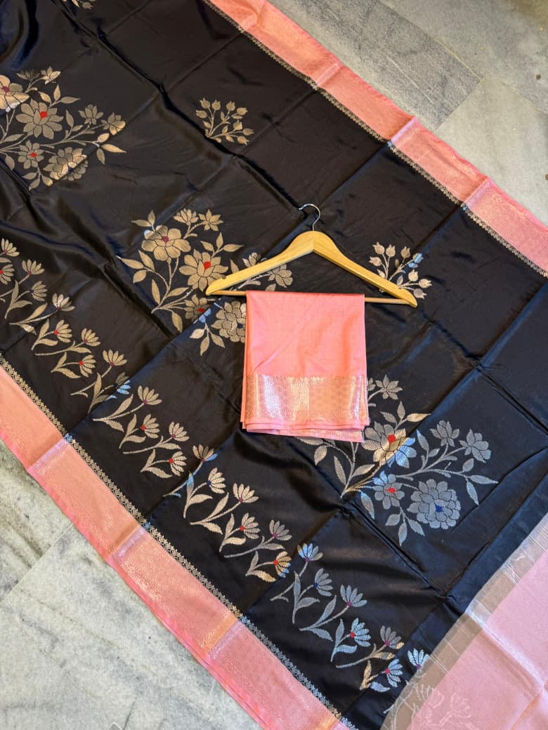 Banarasi semi katan silk sarees